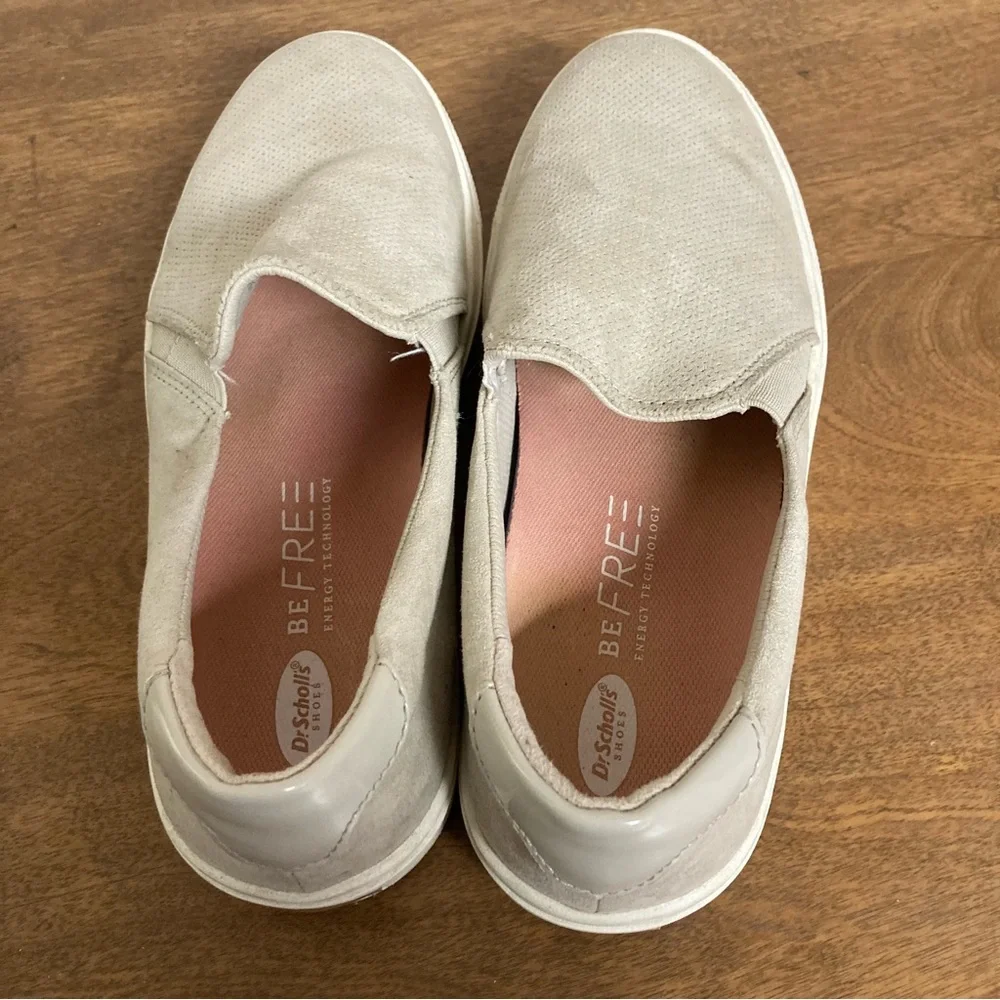 Dr. Scholl's Nova Be Free Light Grayish Faux Suede Slip-ons 7M